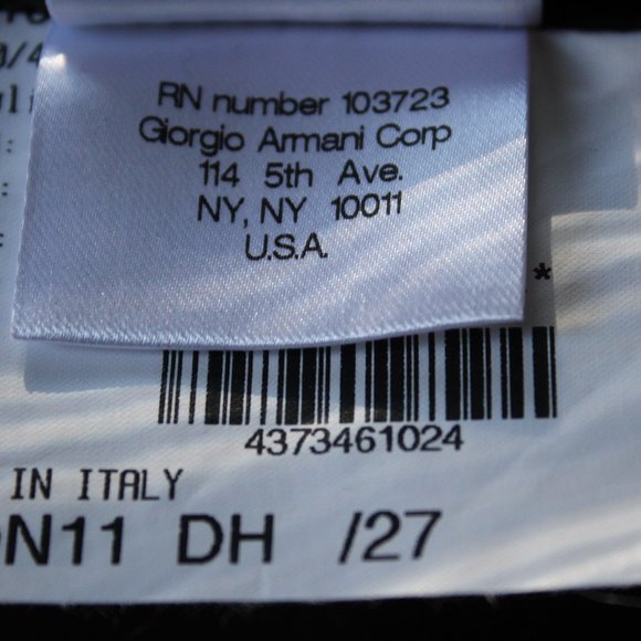 Giorgio Armani Women's Brown Wool Blend Double Breasted Leather Trim Jacket ~10~ - Picture 14 of 15